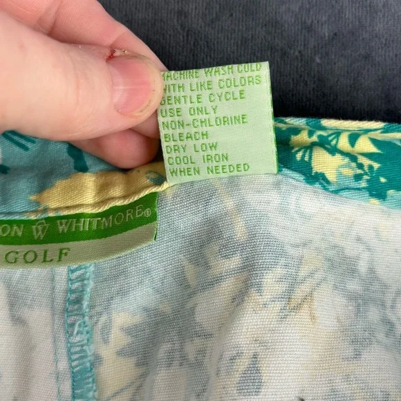 Allyson Whitmore Golf Women’s Green and Yellow A-Line Skort Sz 14 - Picture 10 of 11